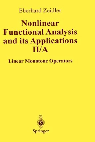 Nonlinear functional analysis and its applications.II/A,Linear monotone operators