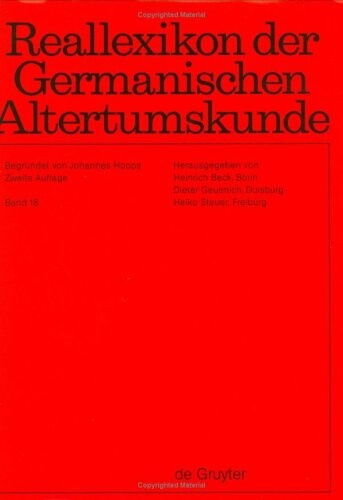 Reallexikon Der Germanischen Altertumskunde (German Edition)