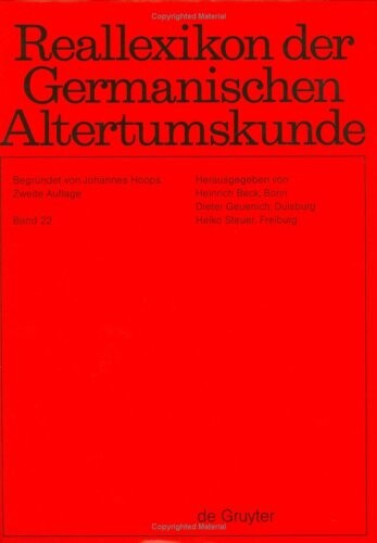 Reallexikon der germanischen Altertumskunde. Zweiundzwanzigster Band, Östgötalag-Pfalz und Pfalzen