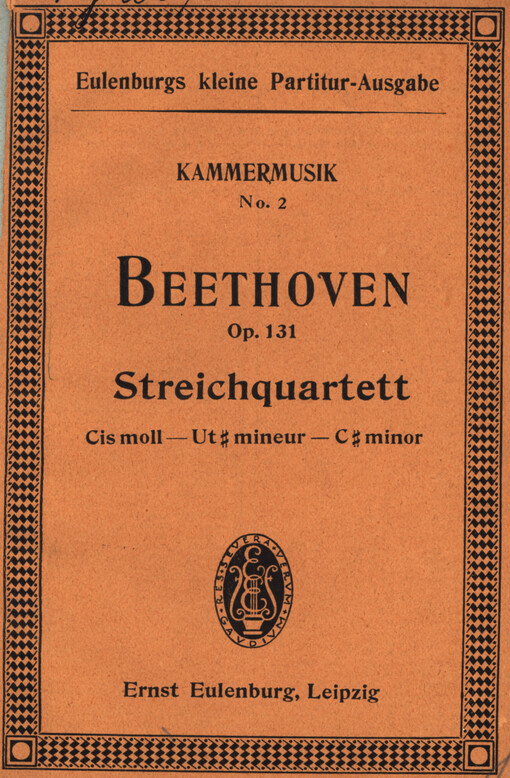 Quartett No. 14. Cis-moll : : für 2 Violinen, Viola und Violoncell : Op. 131