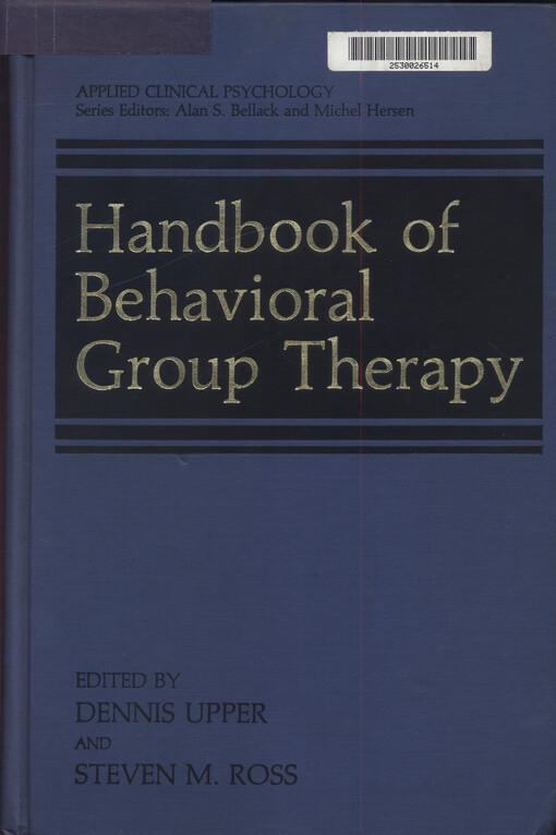 Handbook of behavioral group therapy