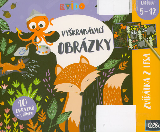 Vyškrabávací obrázky. Zvířátka z lesa
