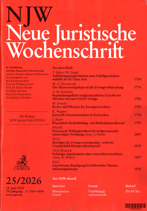 Neue juristische Wochenschrift