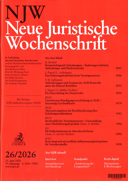 Neue juristische Wochenschrift