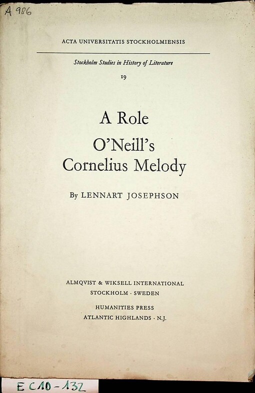 A role O'Neill's Cornelius melody /