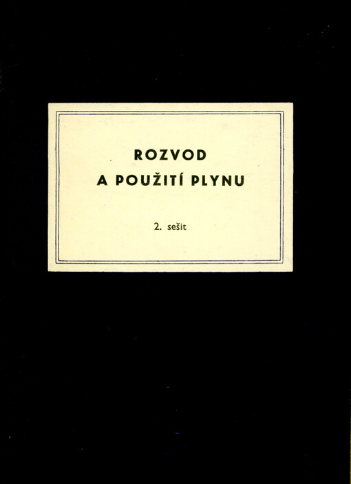 Rozvod a použití plynu : 2. učební sešit