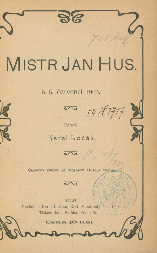 Mistr Jan Hus : ku 6. červenci 1903