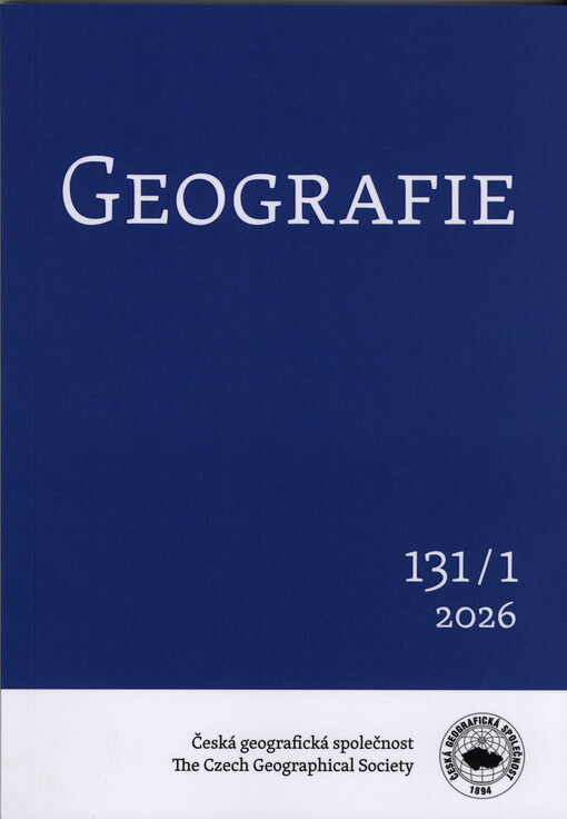 Geografie : sborník České geografické společnosti = Geography : journal of Czech Geographic Society