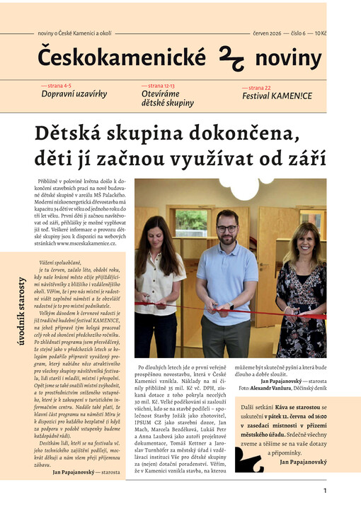 Českokamenické noviny : informační list Městského úřadu