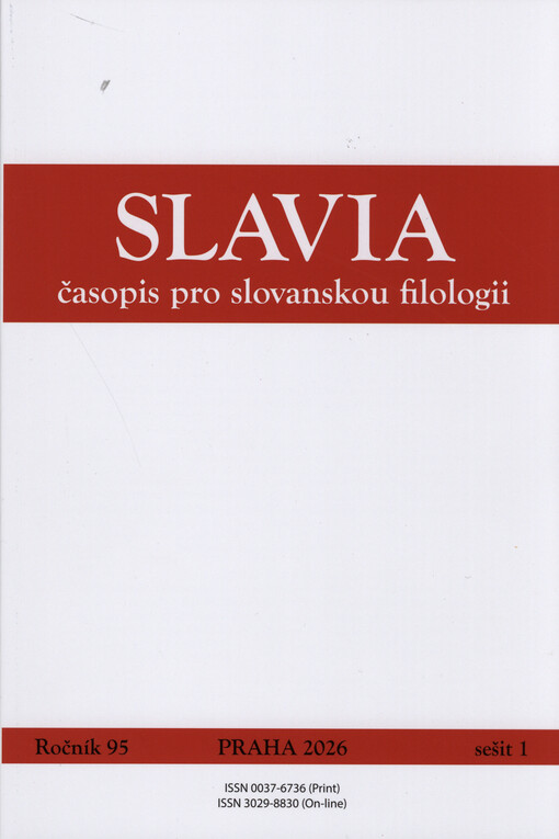 Slavia : časopis pro slovanskou filologii
