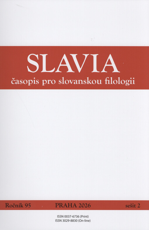 Slavia : časopis pro slovanskou filologii