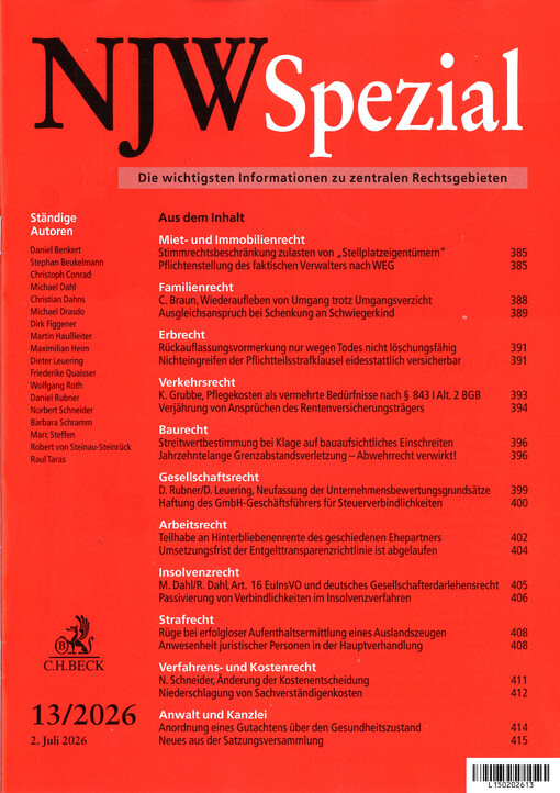 NJW Spezial