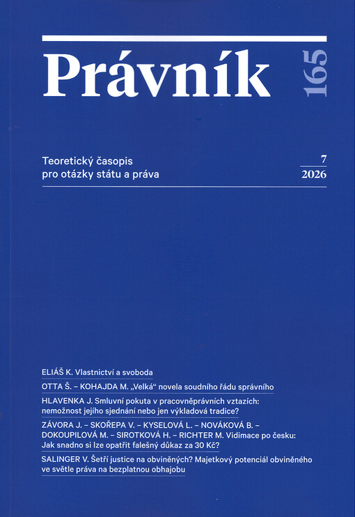 Právník : teoretický časopis pro otázky státu a práva