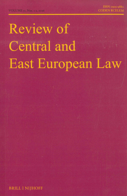 Review of central and east European law.