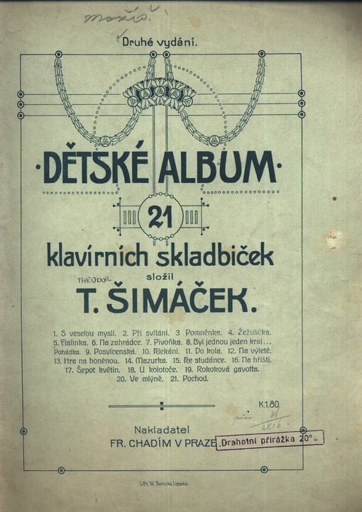 Dětské album 21 klavírních skladbiček