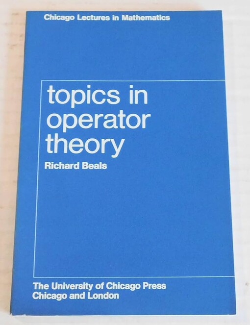 Topics in operator theory /