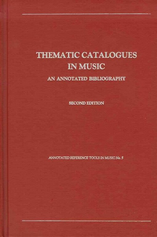 Thematic catalogues in music :