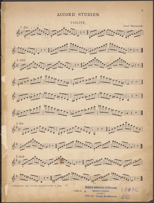 Accord Studien: Violine