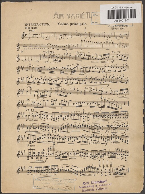 Air varié 11: violino principale