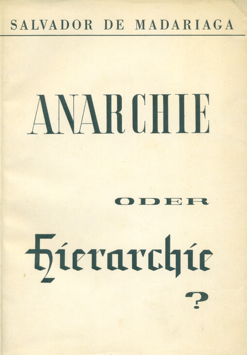 Anarchie oder Hierarchie