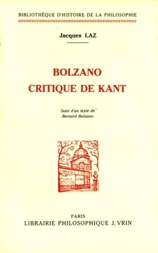 Bolzano critique de Kant