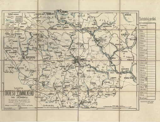 Mapa okresu Lomnického na Jičínsku