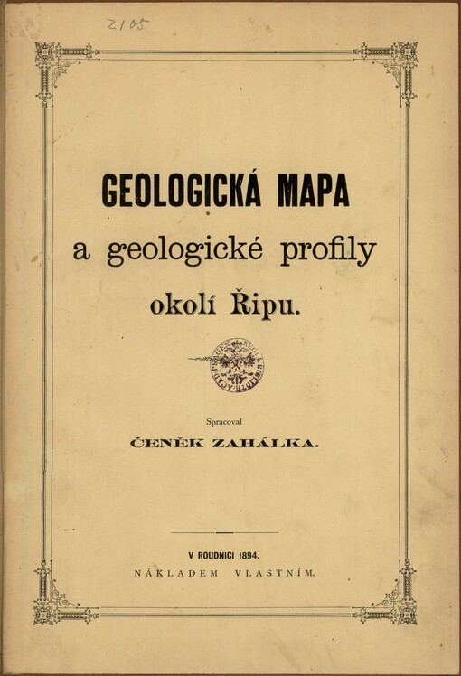 Geologická mapa a geologické profily okolí Řípu