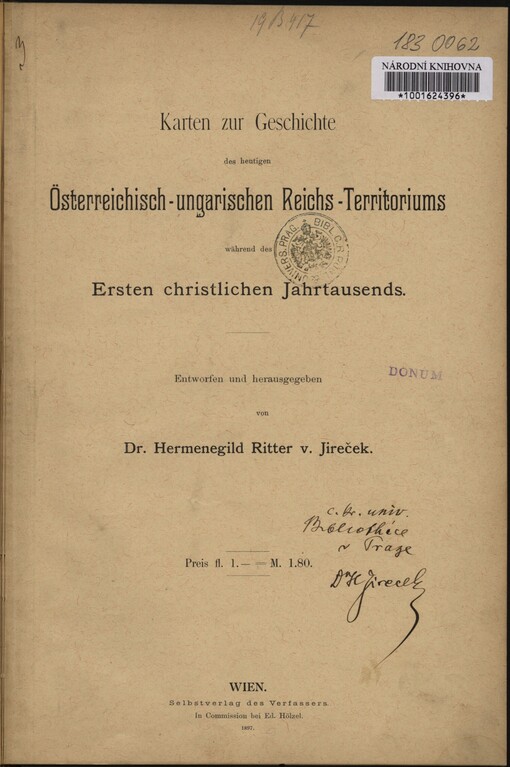 Karten zur Geschichte des heutigen Österreichisch-ungarischen Reichs-Territoriums: während des Ersten christlichen Jahrtausends