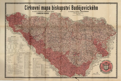Církevní mapa biskupství Budějovického