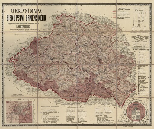 Církevní mapa Biskupství brněnského