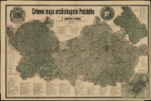 Církevní mapa arcibiskupství Pražského