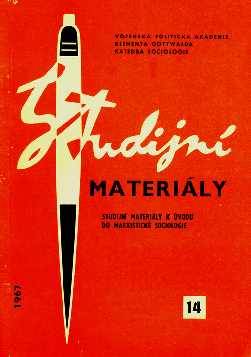 Studijní materiály k úvodu do marxistické sociologie