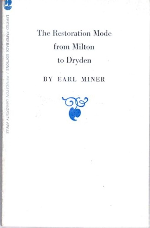The restoration mode from Milton to Dryden