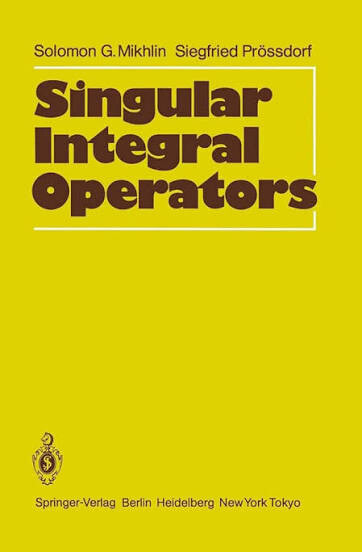 Singular Integral Operators /