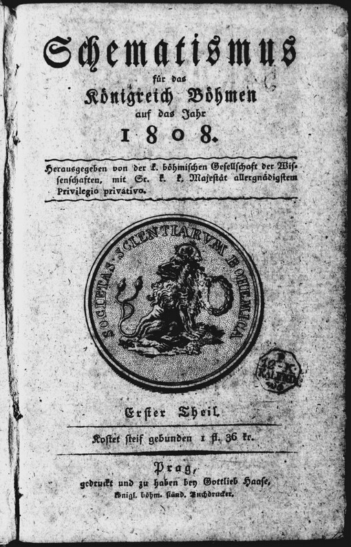 Schematismus für das Königreich Böhmen: auf das Jahr 1808.