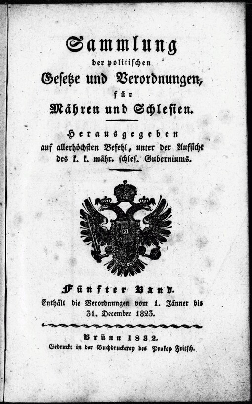 Sammlung der politischen Gesetze und Verordnungen für Mähren und Schlesien