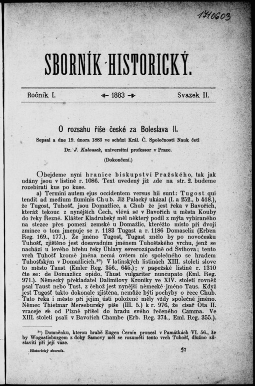 Sborník historický.
