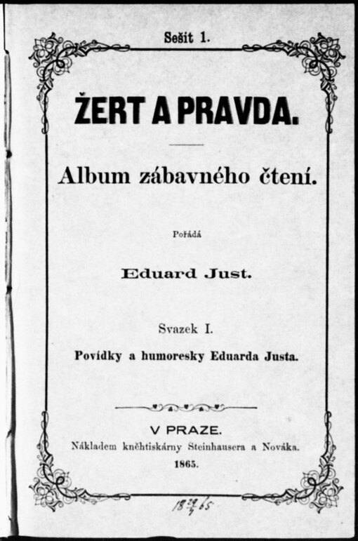 Povídky a humoresky Eduarda Justa.