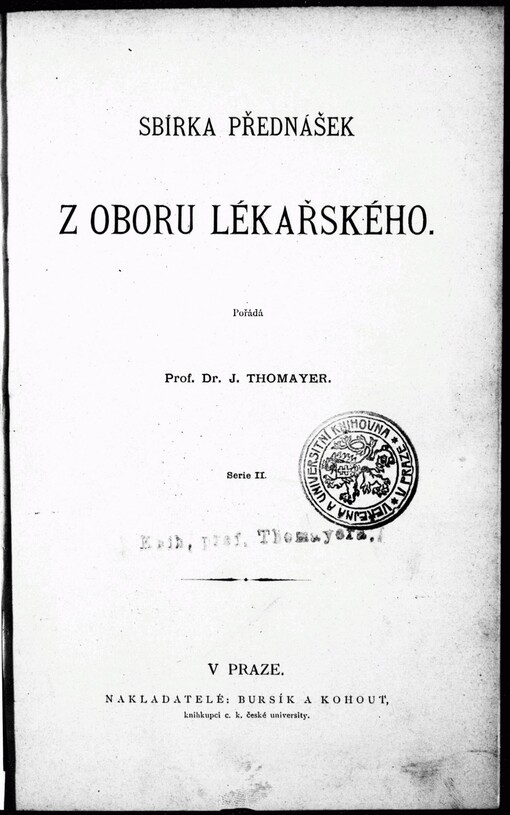 Sbírka přednášek z oboru lékařského