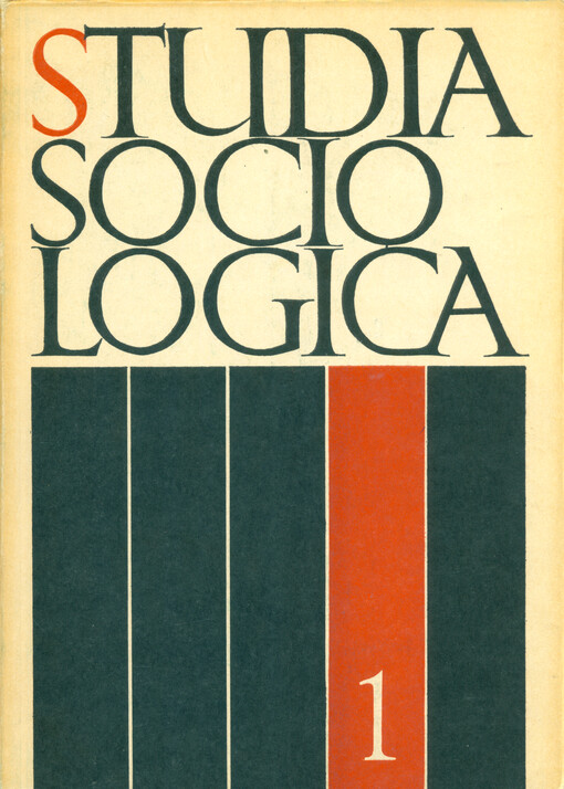 Studia sociologica. 1.