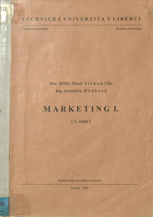 Marketing I. Sešit 1