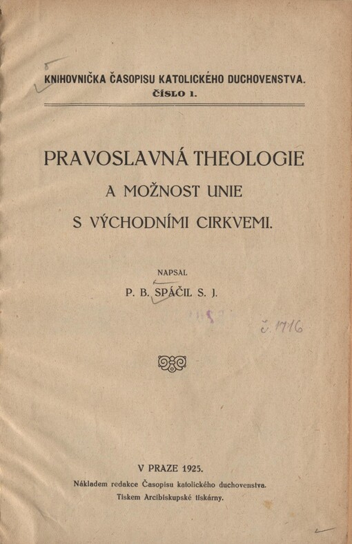 Pravoslavná theologie a možnost unie s východními církvemi
