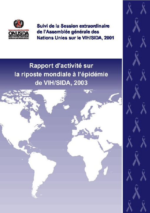 Rapport d'activité sur la riposte mondiale à l'épidémie de VIH/SIDA, 2003 :