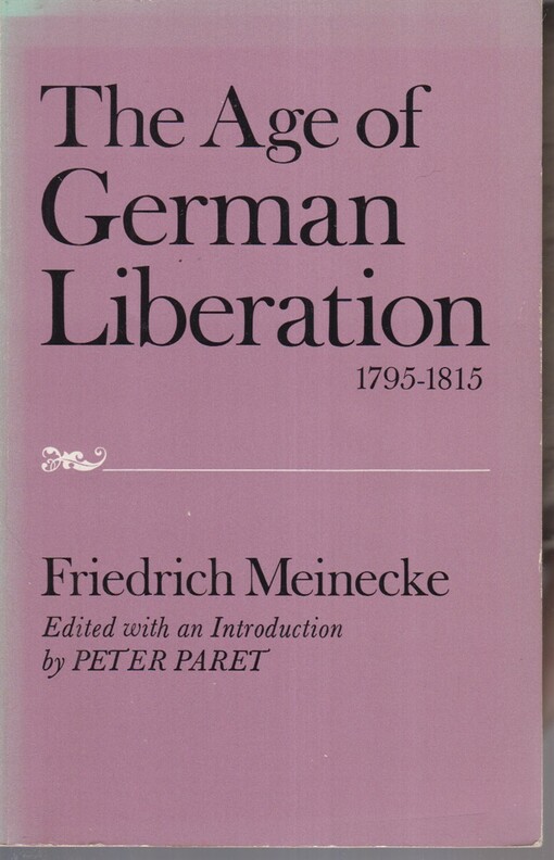The age of German Liberation, 1795-1815