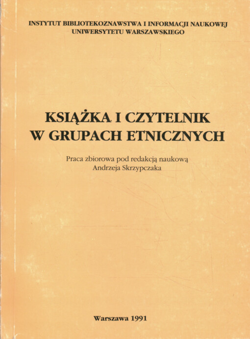 Książka i czytelnik w grupach etnicznych :