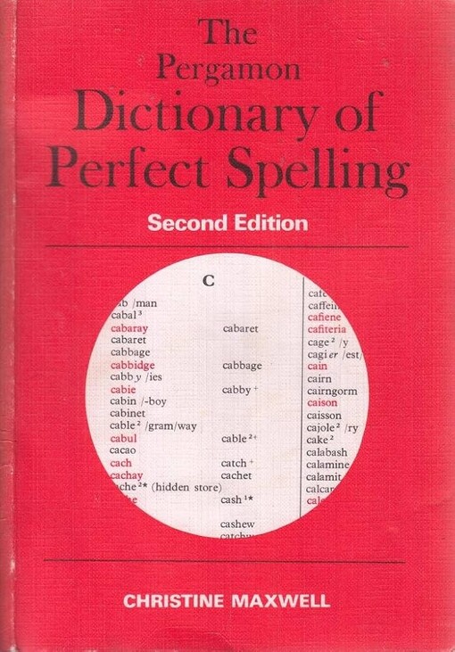 The Pergamon dictionary of perfekt spelling