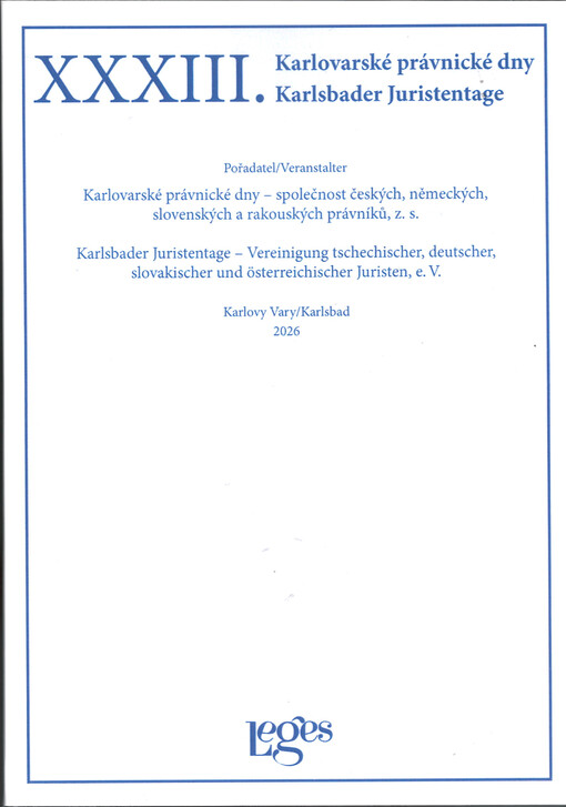 XXXIII. Karlovarské právnické dny