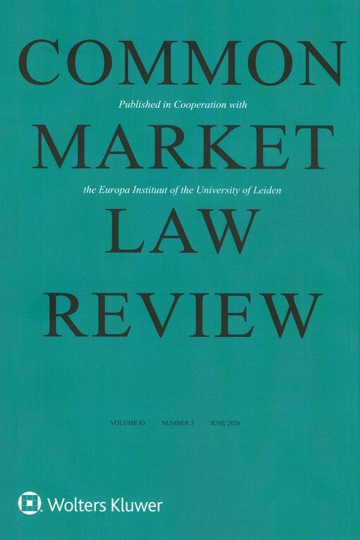 Common market law review