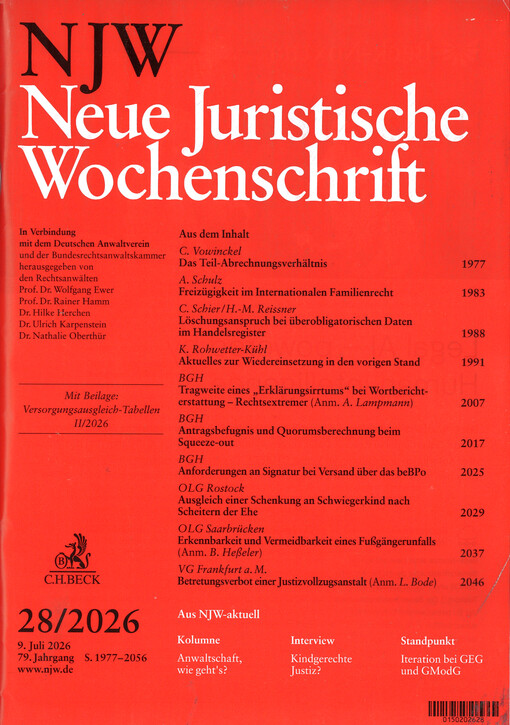 Neue juristische Wochenschrift