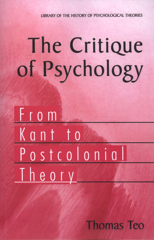 The critique of psychology : from Kant to postcolonial theory